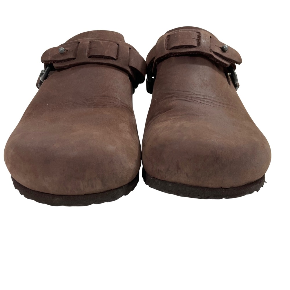 Birkenstock Papillio Dana Women's Wedge Clogs Brown Oiled Leather EU 37 US 6-6.5 - Picture 4 of 9